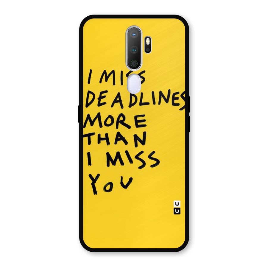 Deadlines Metal Back Case for Oppo A5 (2020)