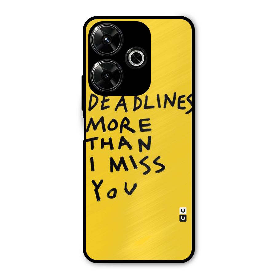 Deadlines Metal Back Case for Poco M6 Plus