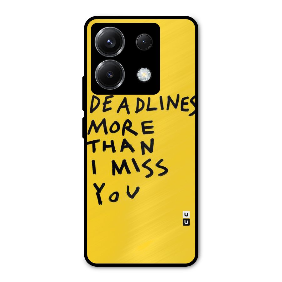 Deadlines Metal Back Case for Poco X6