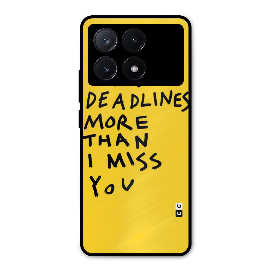 Deadlines Metal Back Case for Poco X6 Pro