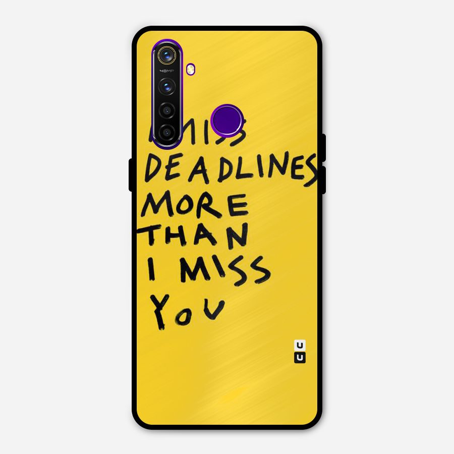 Deadlines Metal Back Case for Realme 5 Pro