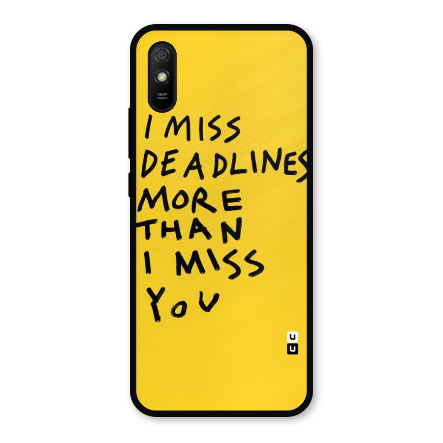 Deadlines Metal Back Case for Redmi 9a