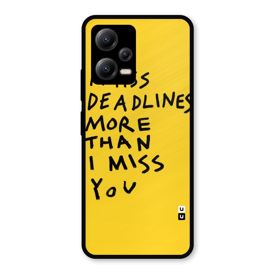 Deadlines Metal Back Case for Redmi Note 12 5G