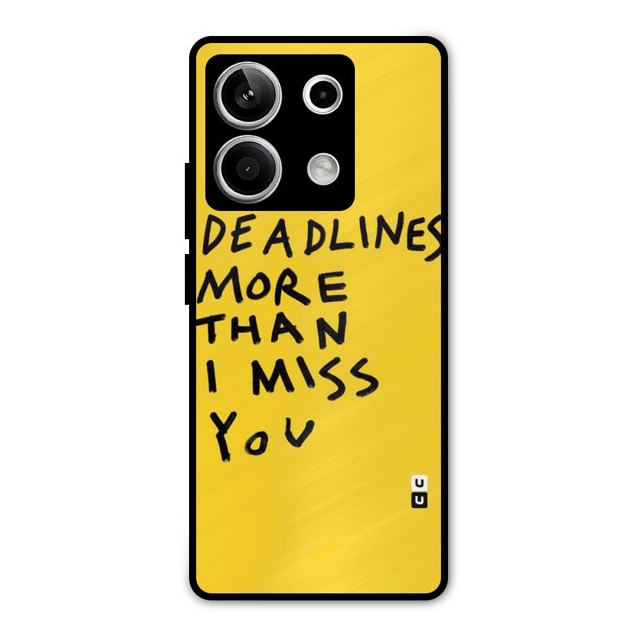Deadlines Metal Back Case for Redmi Note 13 5G