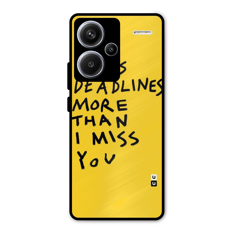 Deadlines Metal Back Case for Redmi Note 13 Pro Plus