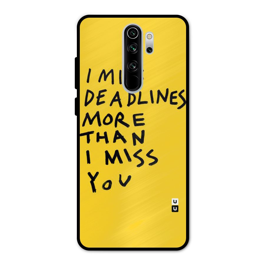 Deadlines Metal Back Case for Redmi Note 8 Pro
