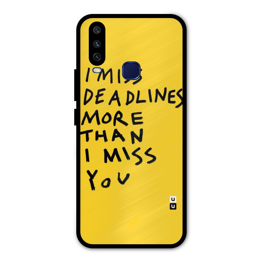 Deadlines Metal Back Case for Vivo Y12