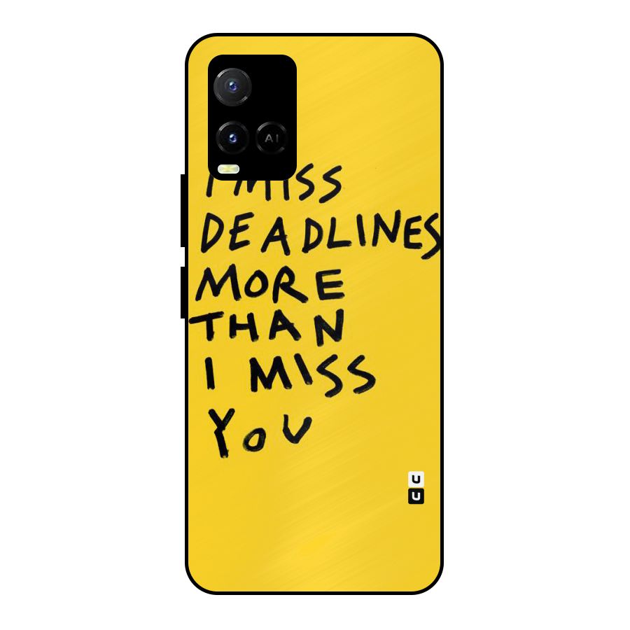 Deadlines Metal Back Case for Vivo Y21G