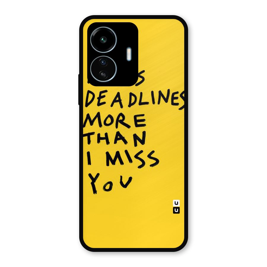 Deadlines Metal Back Case for vivo iQOO Z6 Lite 5G