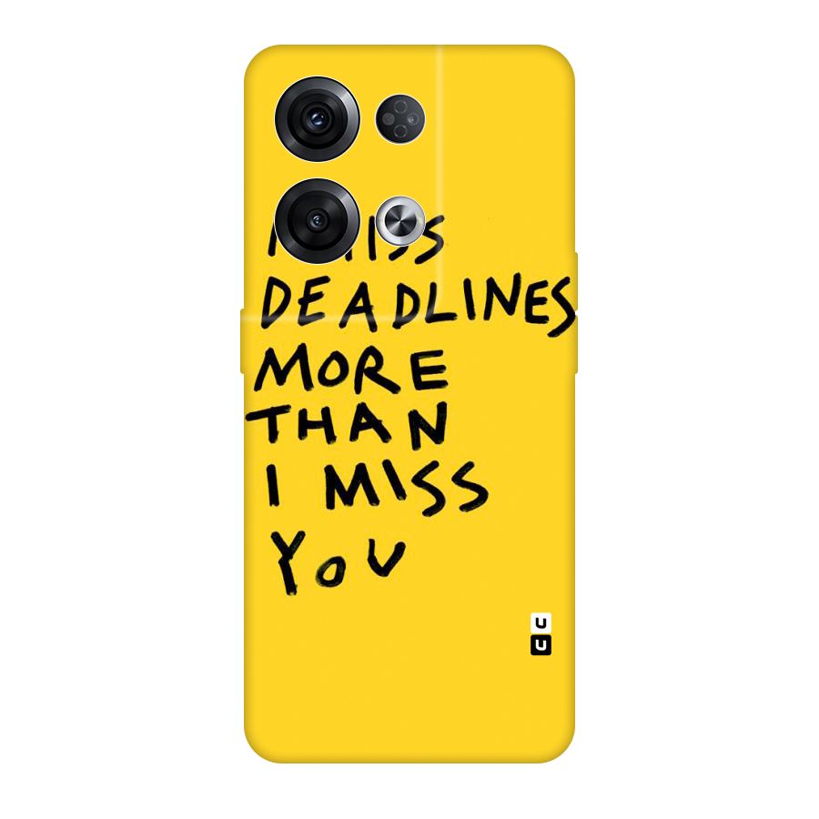 Deadlines Original Polycarbonate Back Case for Oppo Reno8 Pro 5G