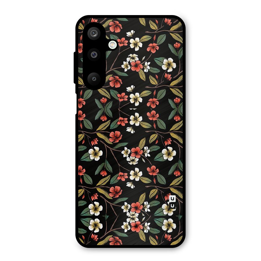 Decorative Florals Pattern Metal Back Case for Galaxy M16