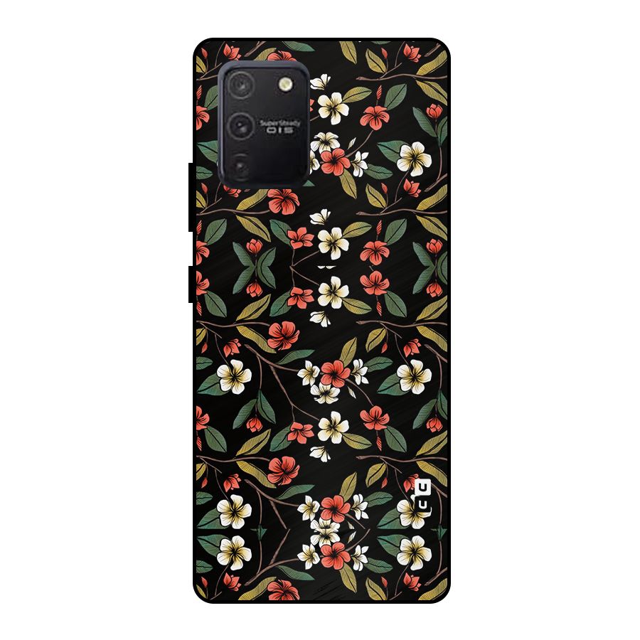 Decorative Florals Pattern Metal Back Case for Galaxy S10 Lite