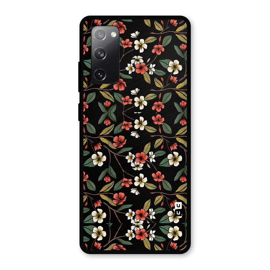 Decorative Florals Pattern Metal Back Case for Galaxy S20 FE