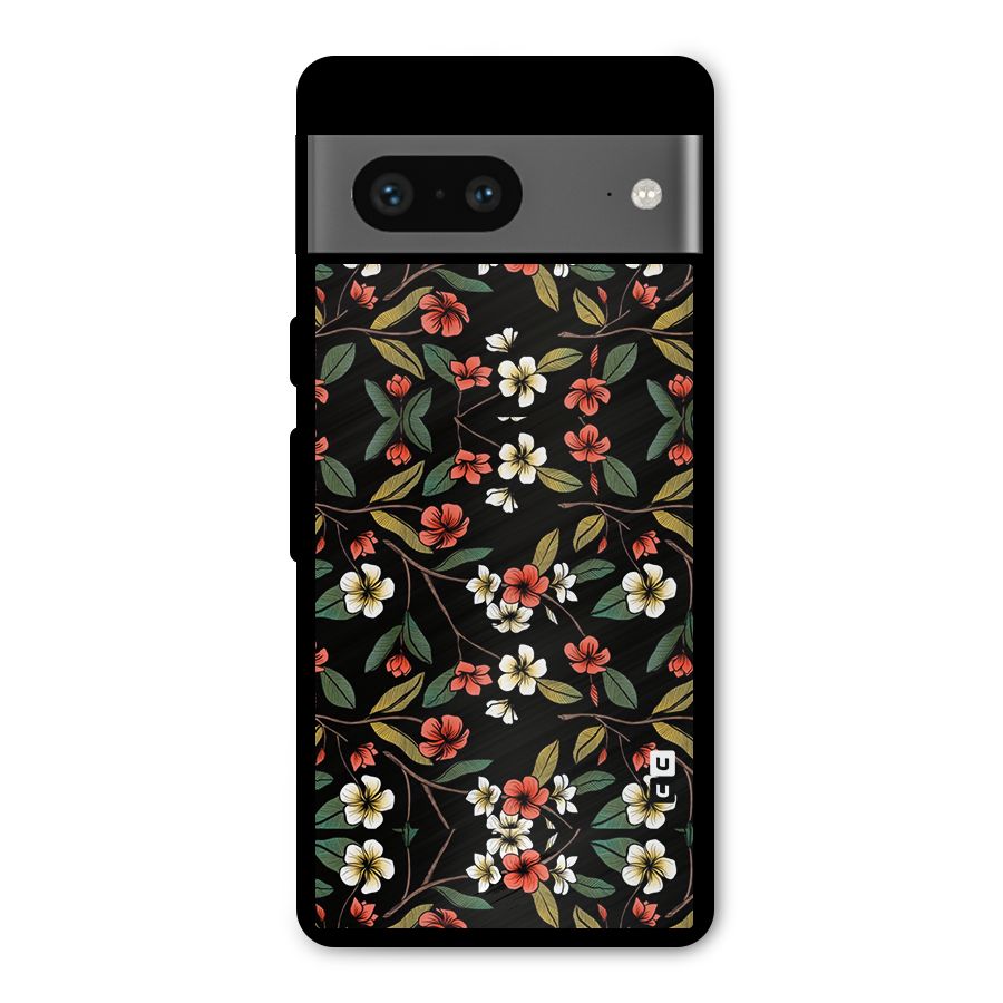 Decorative Florals Pattern Metal Back Case for Google Pixel 7