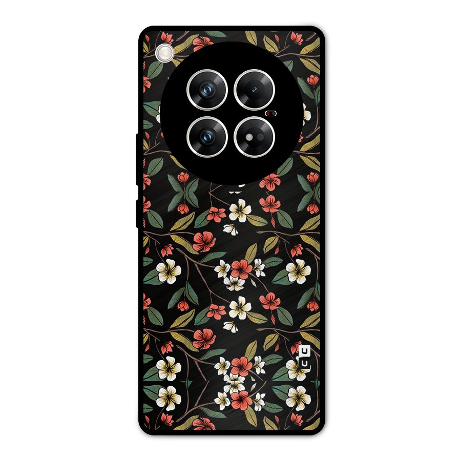 Decorative Florals Pattern Metal Back Case for Infinix Zero 40 5G
