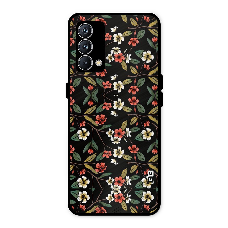 Decorative Florals Pattern Metal Back Case for Realme GT Master Edition