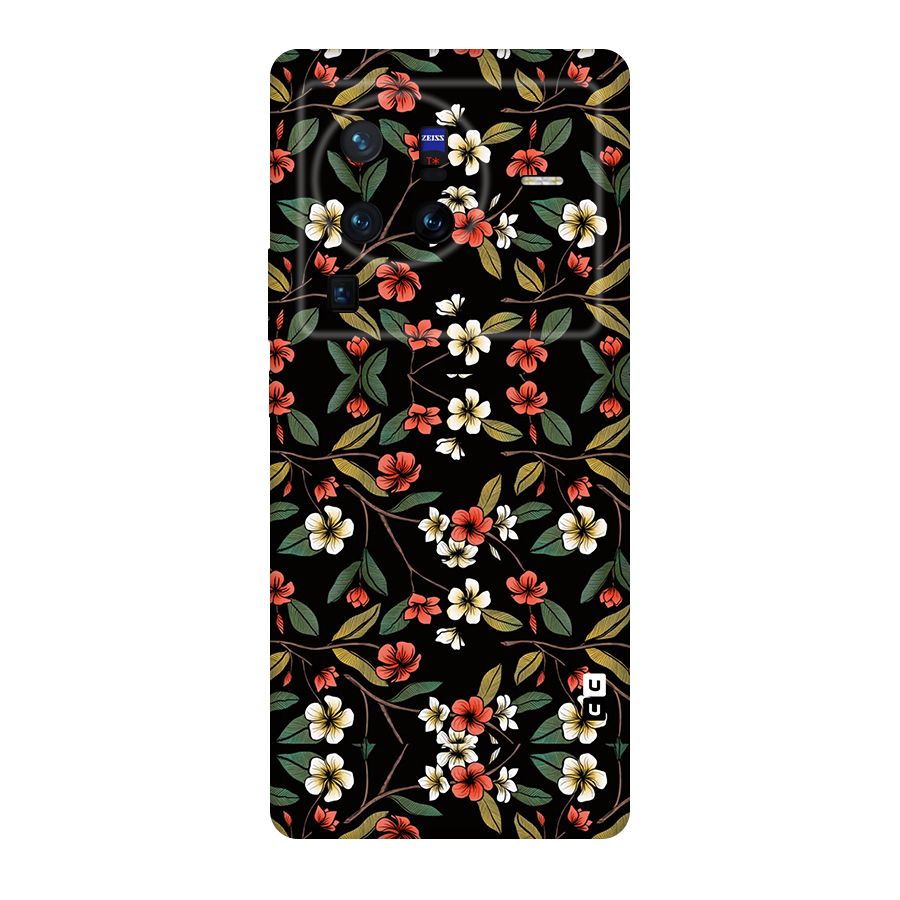 Decorative Florals Pattern Original Polycarbonate Back Case for Vivo X80