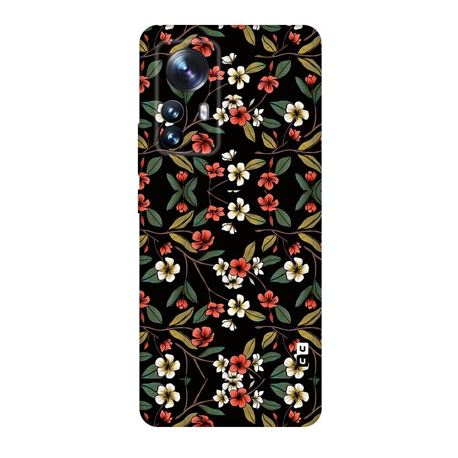 Decorative Florals Pattern Original Polycarbonate Back Case for Xiaomi 12 Pro