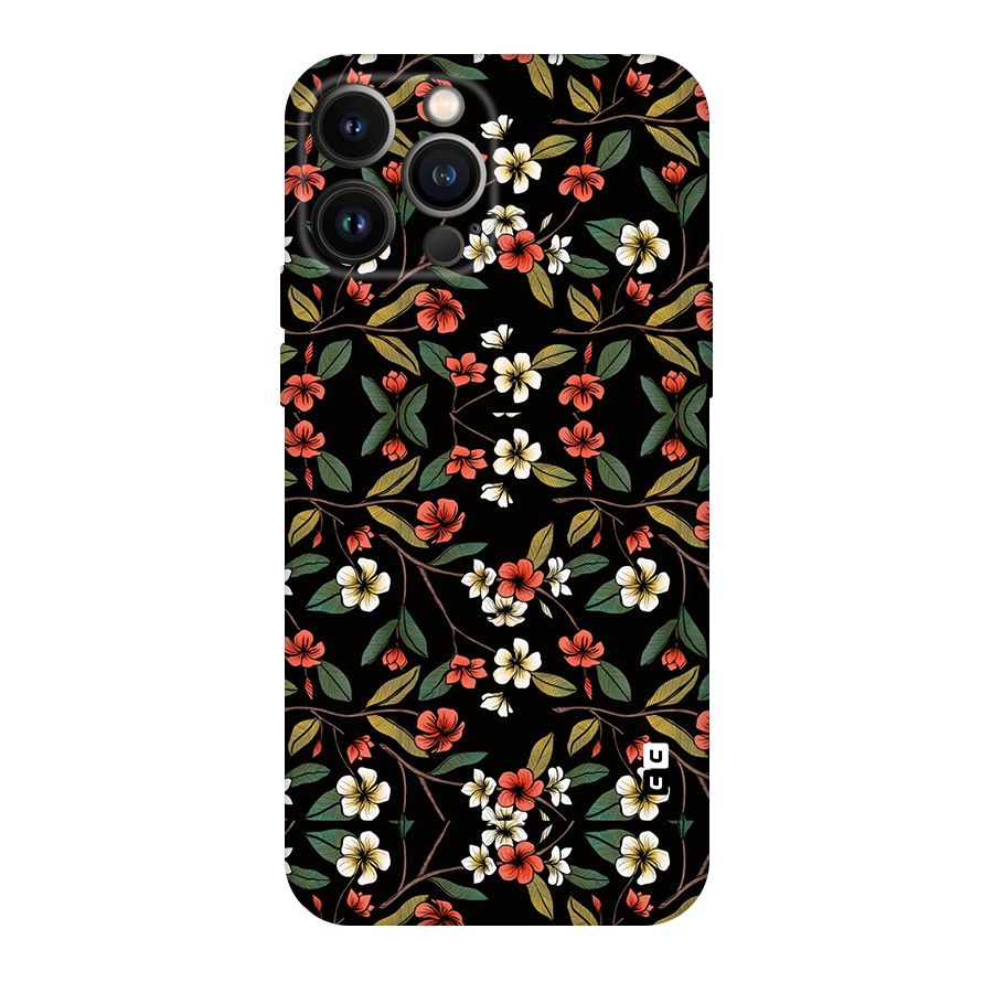 Decorative Florals Pattern Original Polycarbonate Back Case for iPhone 13 Pro Max