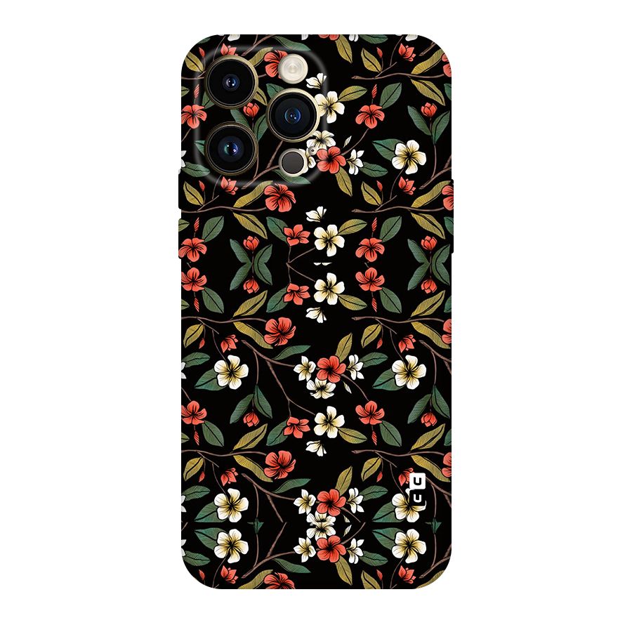Decorative Florals Pattern Original Polycarbonate Back Case for iPhone 14 Pro Max