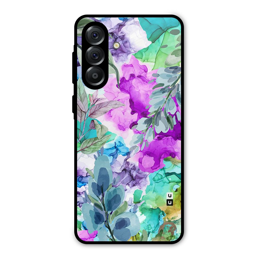 Decorative Florals Printed Metal Back Case for Galaxy A56