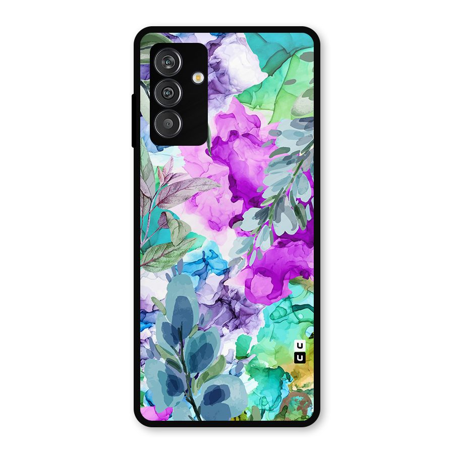Decorative Florals Printed Metal Back Case for Galaxy F13