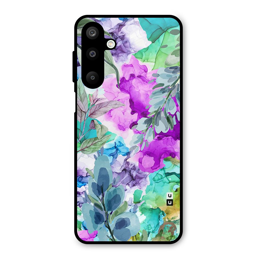 Decorative Florals Printed Metal Back Case for Galaxy M16