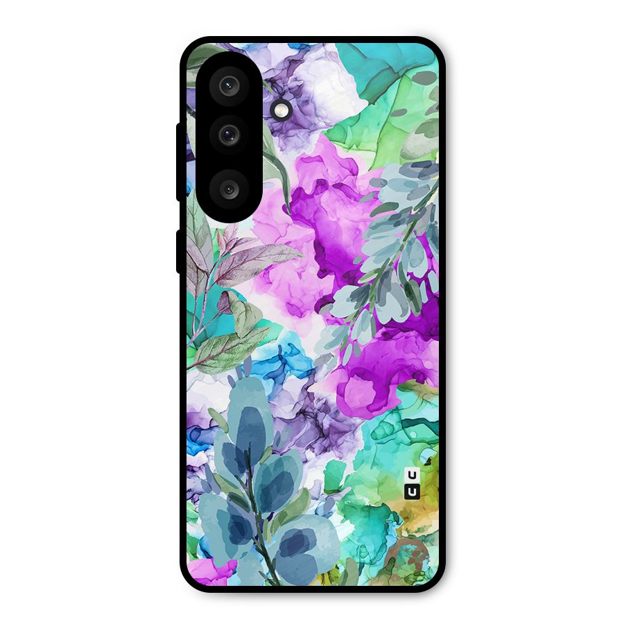 Decorative Florals Printed Metal Back Case for Galaxy M56