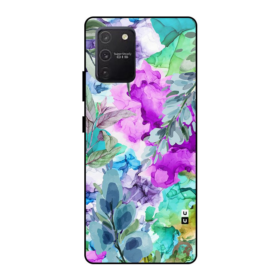 Decorative Florals Printed Metal Back Case for Galaxy S10 Lite