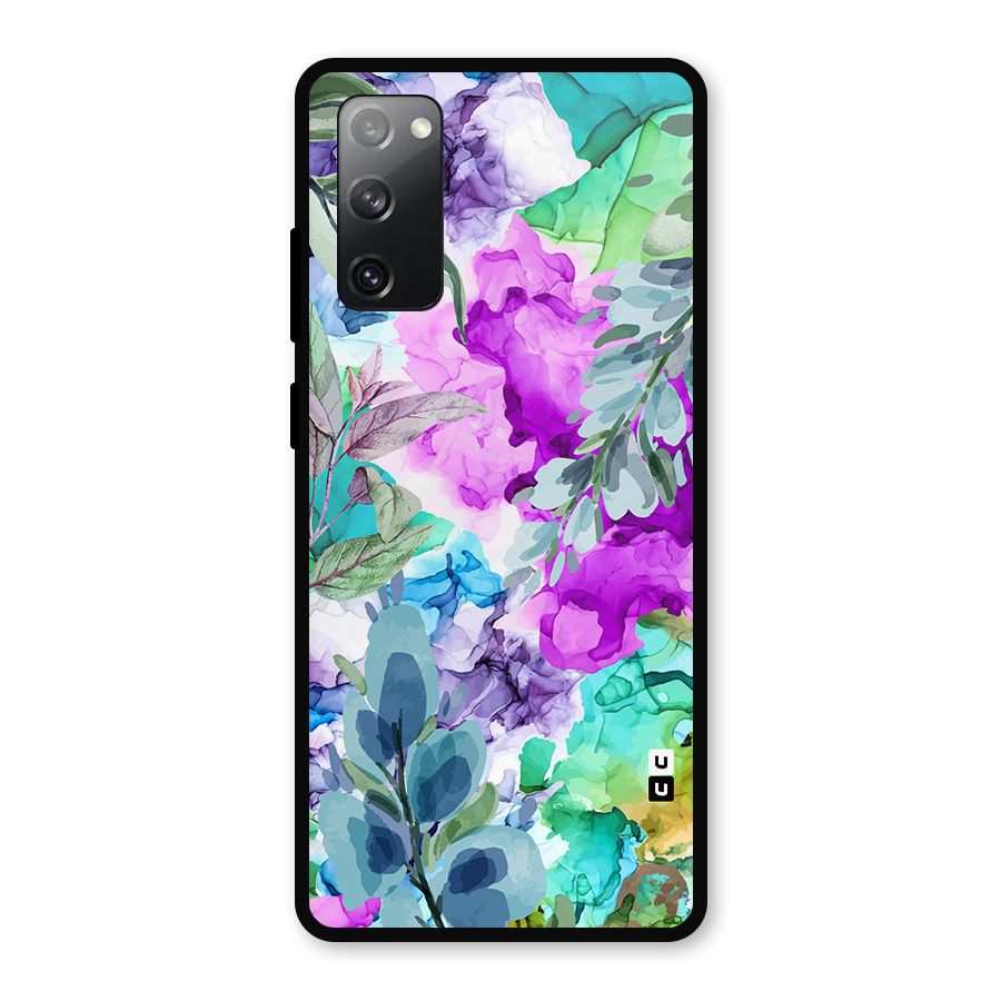 Decorative Florals Printed Metal Back Case for Galaxy S20 FE