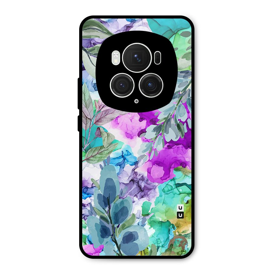 Decorative Florals Printed Metal Back Case for Honor Magic6 Pro
