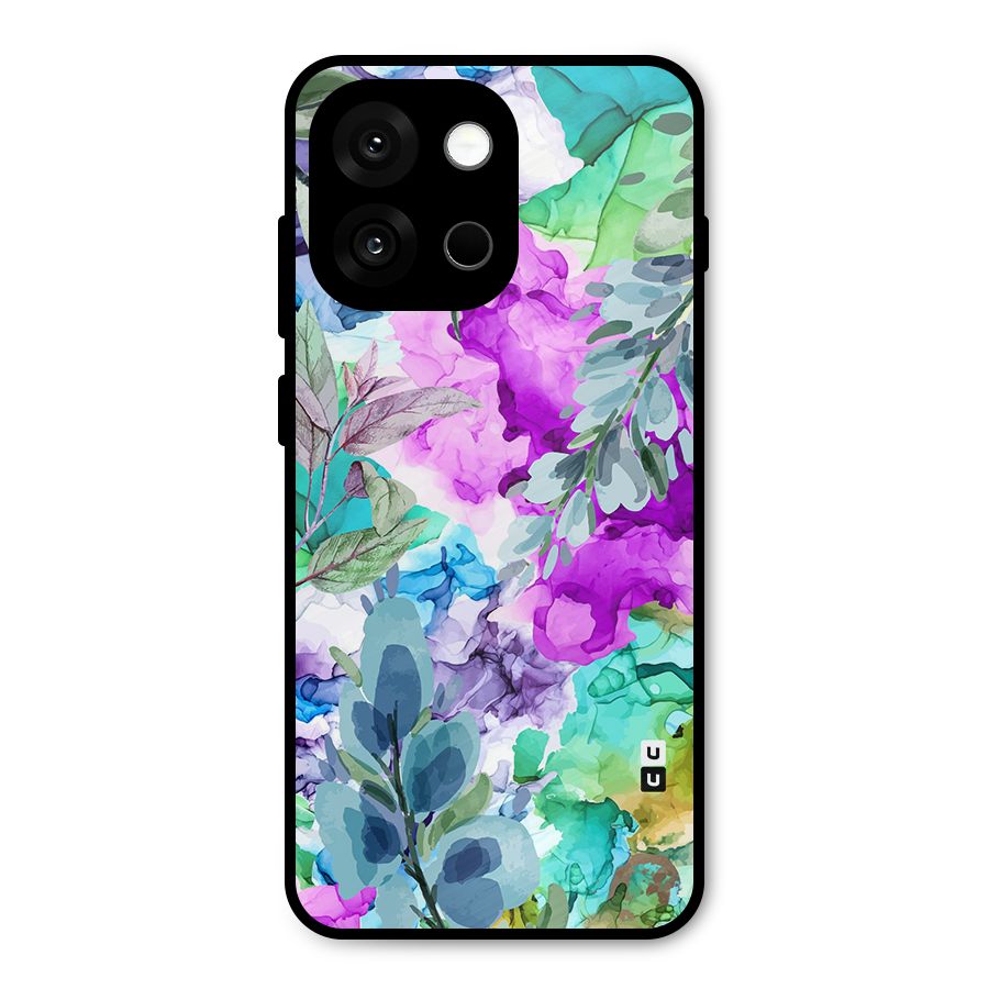 Decorative Florals Printed Metal Back Case for OnePlus 13s