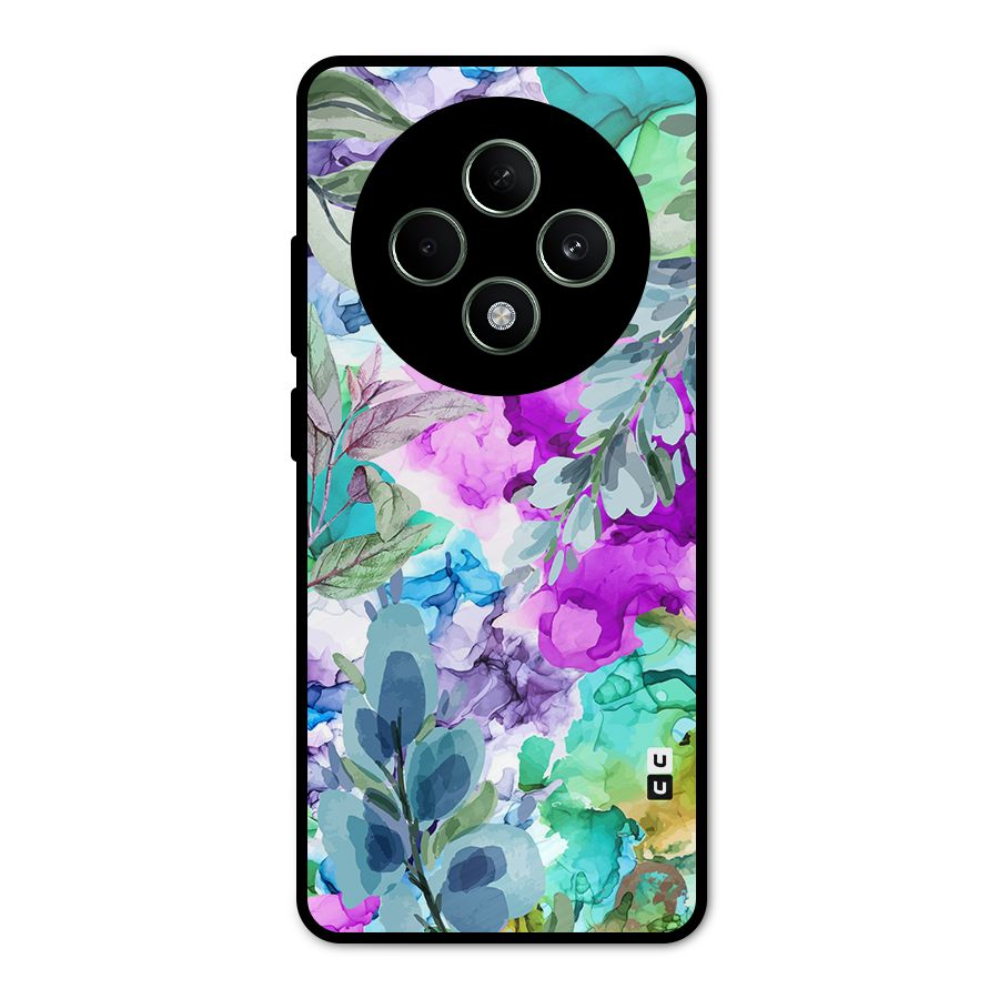 Decorative Florals Printed Metal Back Case for Oppo F27