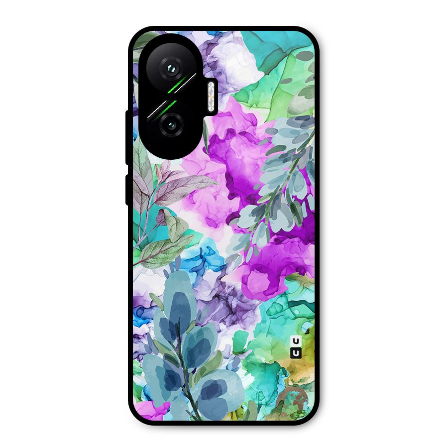 Decorative Florals Printed Metal Back Case for Poco F7