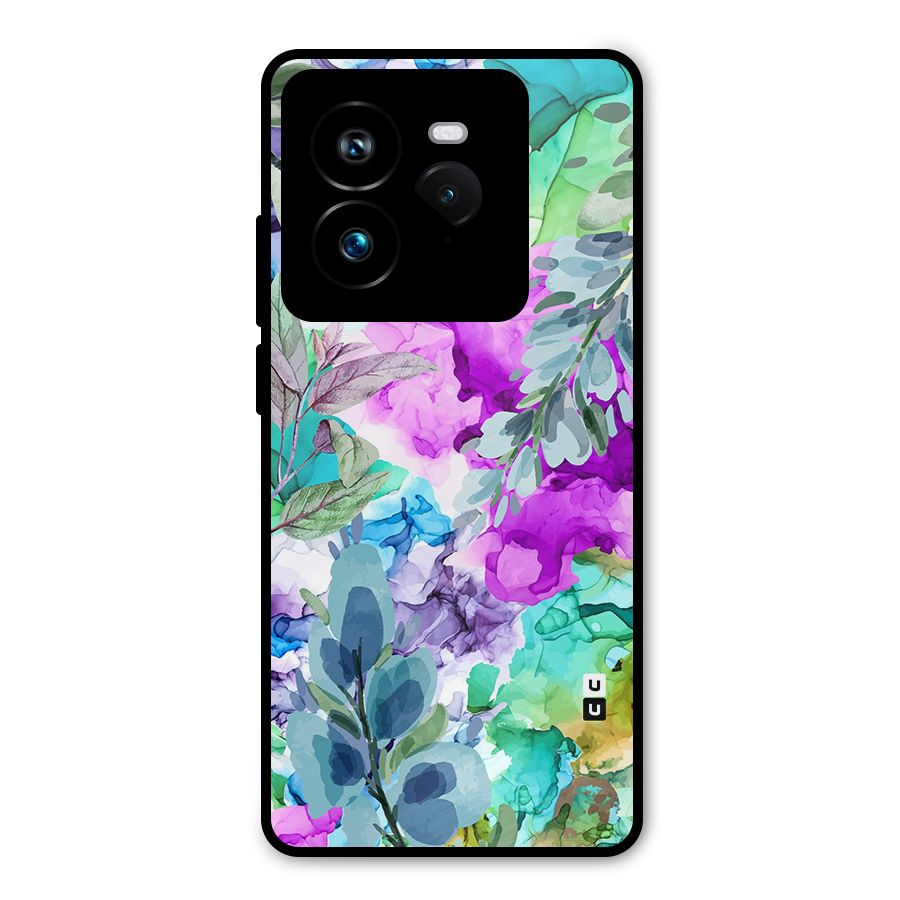 Decorative Florals Printed Metal Back Case for Realme GT 7 Pro