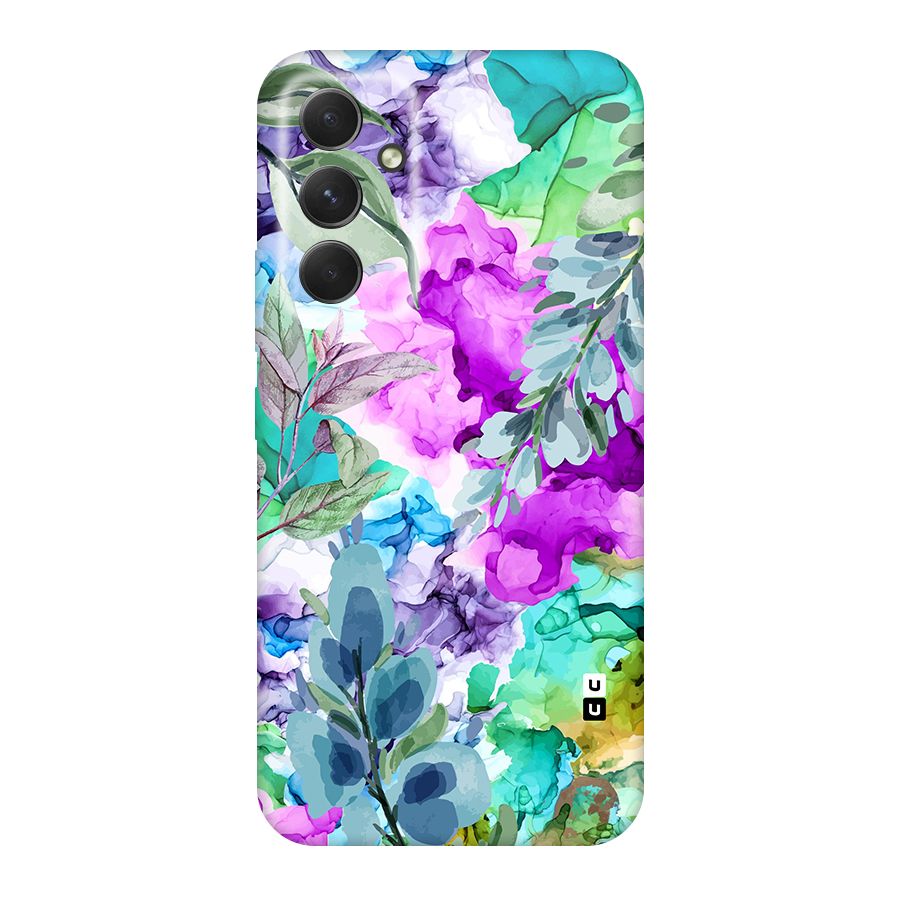 Decorative Florals Printed Original Polycarbonate Back Case for Galaxy A54