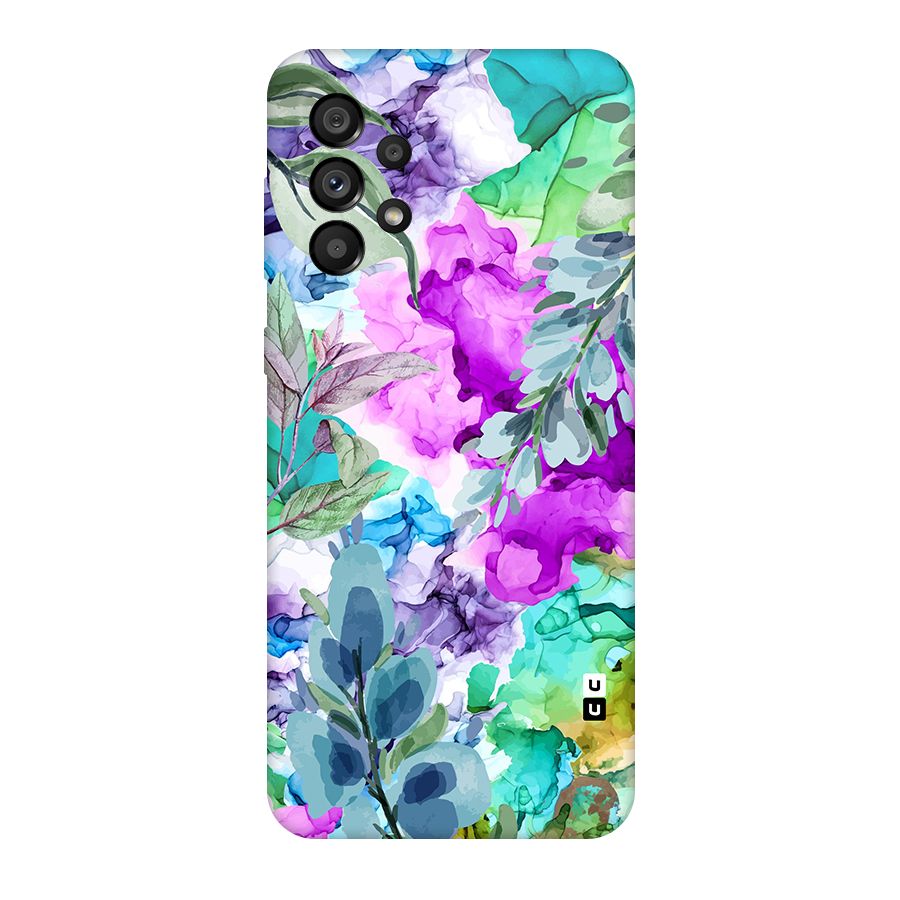 Decorative Florals Printed Original Polycarbonate Back Case for Galaxy A73 5G
