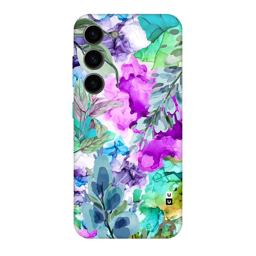 Decorative Florals Printed Original Polycarbonate Back Case for Galaxy S23