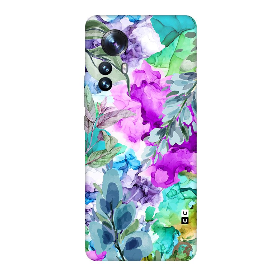 Decorative Florals Printed Original Polycarbonate Back Case for Xiaomi 12 Pro
