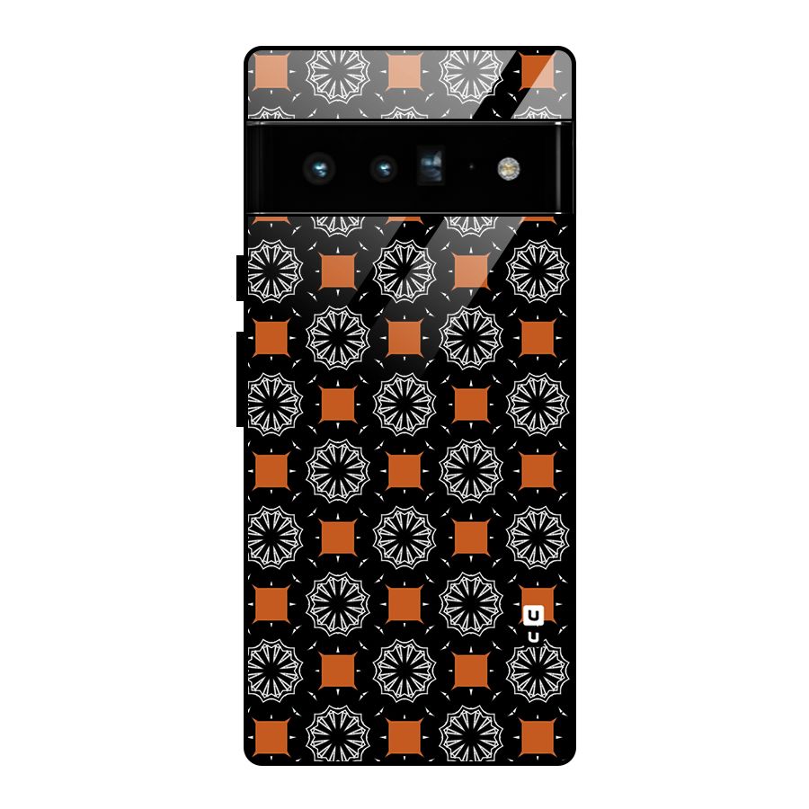 Decorative Wrapping Pattern Glass Back Case for Google Pixel 6 Pro