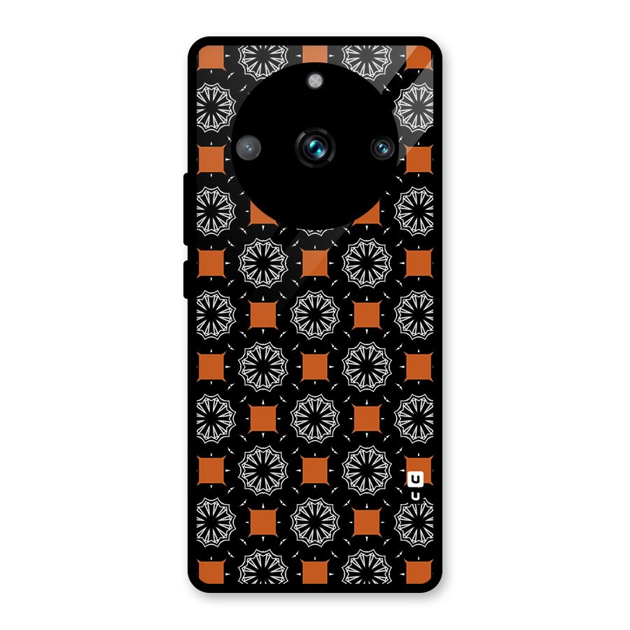 Decorative Wrapping Pattern Glass Back Case for Realme 11 Pro