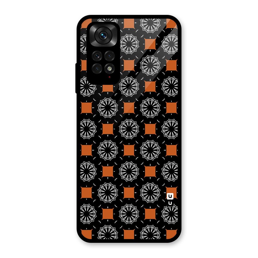 Decorative Wrapping Pattern Glass Back Case for Redmi Note 11S