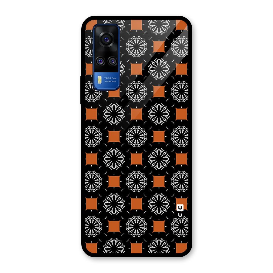 Decorative Wrapping Pattern Glass Back Case for Vivo Y31