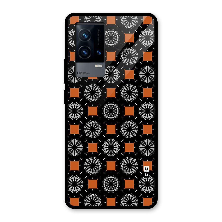 Decorative Wrapping Pattern Glass Back Case for iQOO 9 5G