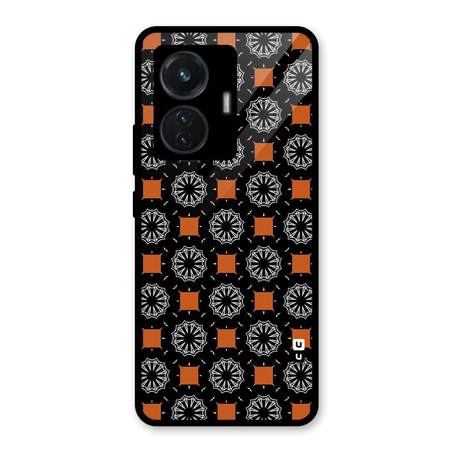Decorative Wrapping Pattern Glass Back Case for iQOO Z6 44W