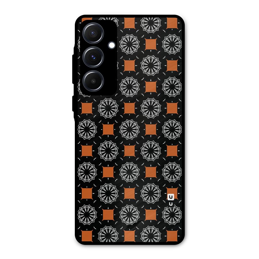Decorative Wrapping Pattern Metal Back Case for Galaxy A55