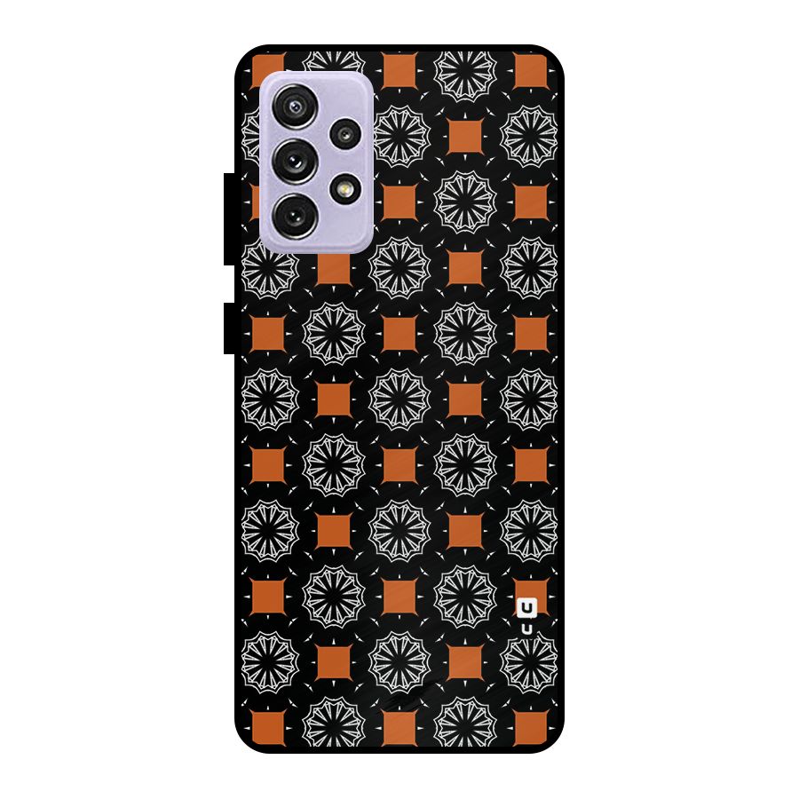 Decorative Wrapping Pattern Metal Back Case for Galaxy A72