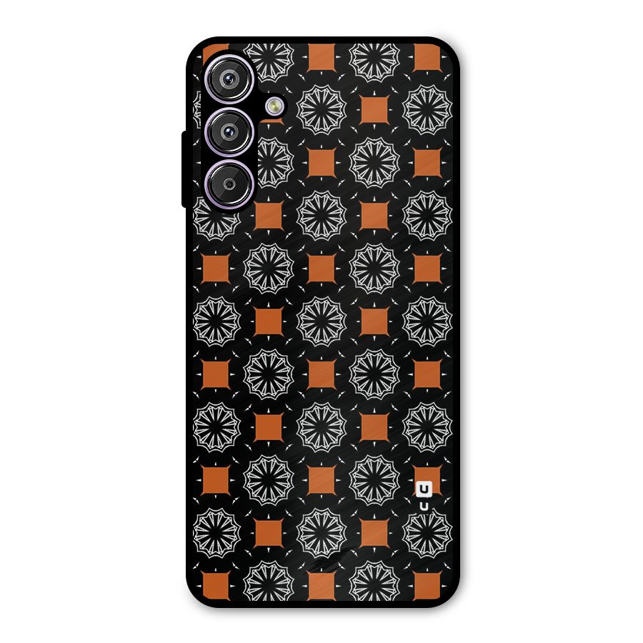 Decorative Wrapping Pattern Metal Back Case for Galaxy F15