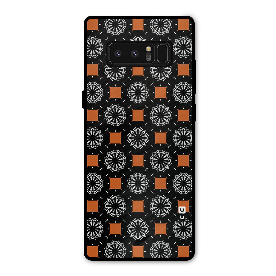 Decorative Wrapping Pattern Metal Back Case for Galaxy Note 8