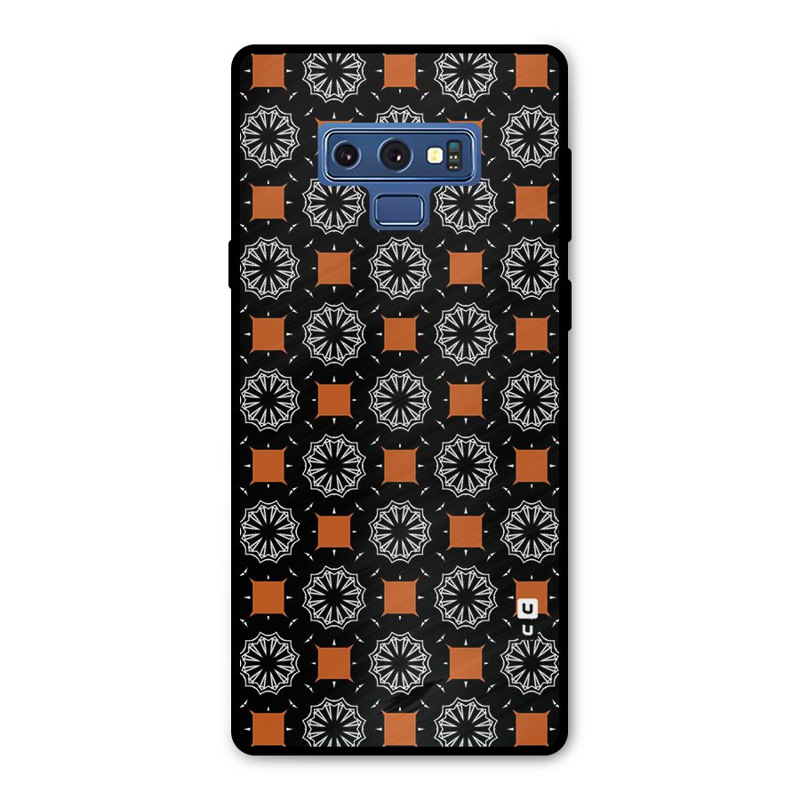 Decorative Wrapping Pattern Metal Back Case for Galaxy Note 9
